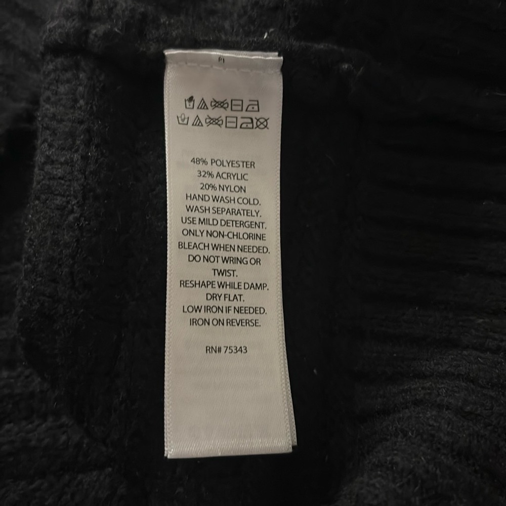 NWB Jessica Simpson ribbed black sweater dress small - Picture 7 of 7